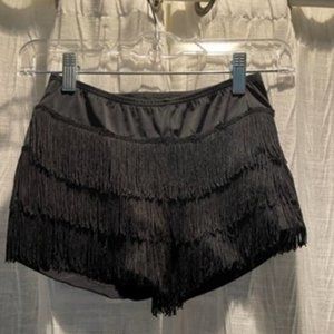 Balera Child's Black Tassel Jazz Shorts, Size Child's Large